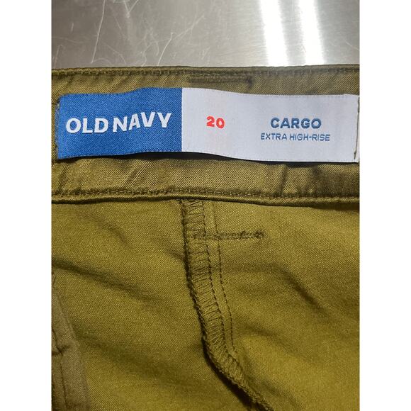 Old Navy Green Cargo High Rise Pant 20W  Casual Career Capsule Closet Staple - Picture 6 of 6